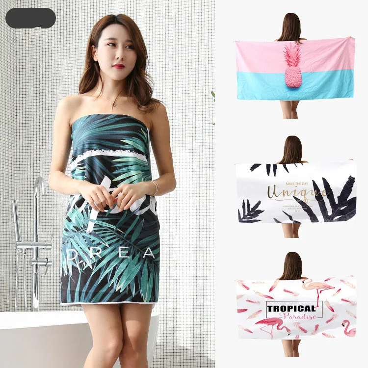 Swimming Towel Fast Drying Microfiber Can Wear A Variety of Bath Towel Towel Microfiber Beach Holiday Square Beach Bath Skirt