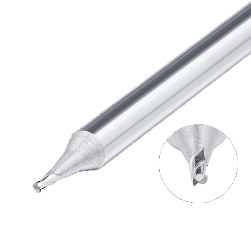 1 peça hrc50 2f alumínio micropath fresa bola cortador de carboneto fresas centro de usinagem cnc 0.1-0.9mm