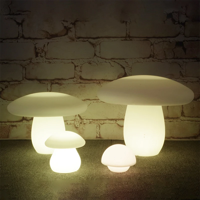 Charging landscape LED luminous mushroom lamp fashion bar KTV decorative lamp remote control colorful luminous table lamp