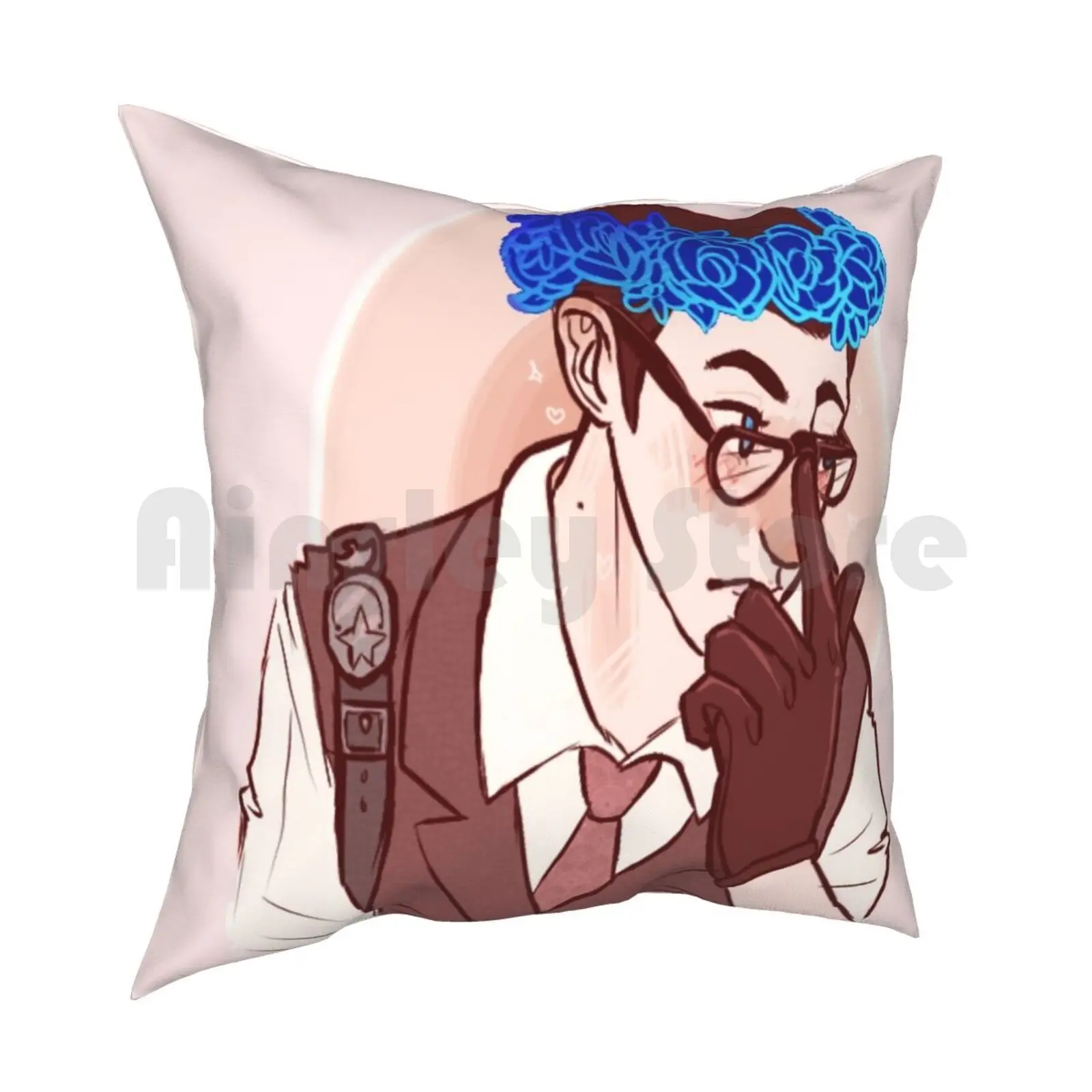 Joseph ; Precious Cinnamon Bun Pillow Case Printed Home Soft DIY Pillow cover Tew The Evil Within Joseph Oda Flowercrown