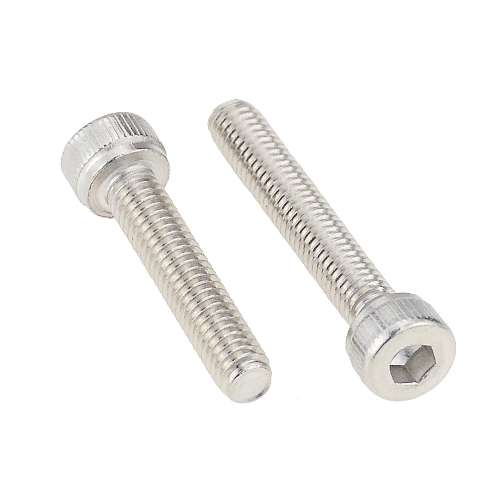 50PCS Metric Thread DIN912 M3  M4 304 Stainless Steel Hex Socket Head Cap Screw Bolts Bike Screw M3* 6mm M4*8mm 20mm