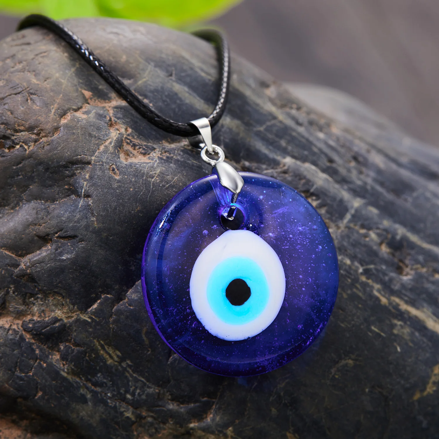 Vintage Turkish Evil Eye Blue Choker Necklace - Image 5