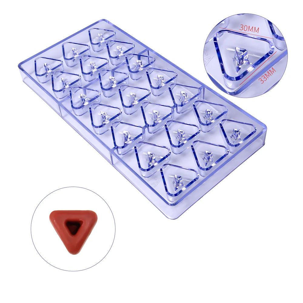 

Free Shipping Plastic 21 Cavities Hollow Triangle Pattern Shapes DIY Baking Chocolate Mold CC0070