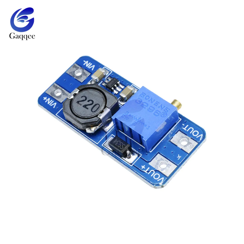 MT3608 DC-DC Step Up Converter Booster Power Supply Module Boost Step-up Board MAX Output 28V 2A For Arduino