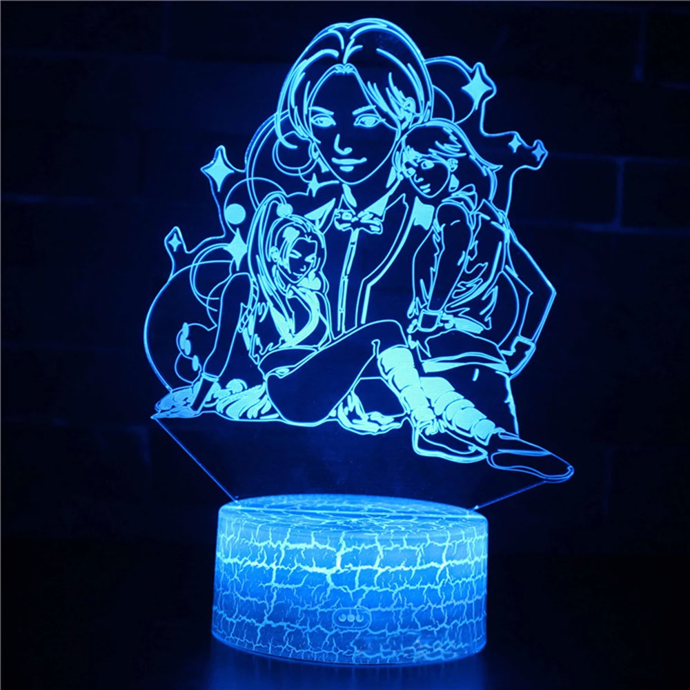 Anime Figure 3D Night Light Manga Lamp Birthday Decoration Switch Led Lights for Baby Room Three-dimensional Neon Festoon Bulbs