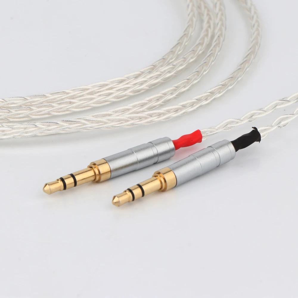 Cable de auriculares Chapado en plata OCC de alta gama, Cable de auriculares de 4,4 MM, macho equilibrado a enchufe de 2x3,5 MM para Sony clásica