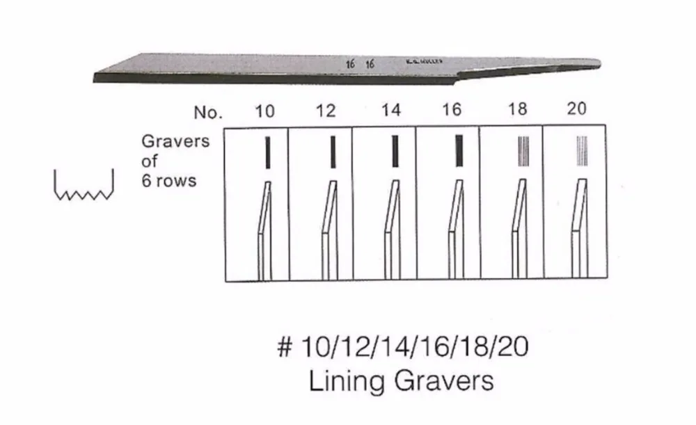 

6Pcs Lining Gravers Goldsmith Carving Graver Jewelry Engraving Knife Set