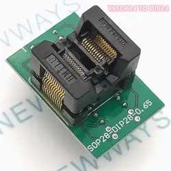 Ic Socket  Tssop24 To Dip24 Ots-24 28-0.65-01 Programmer Adapter