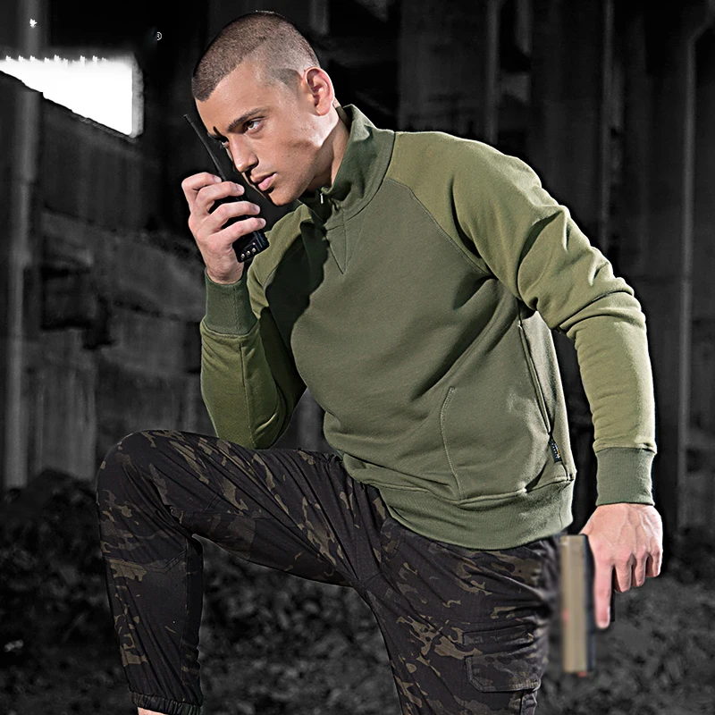 

Autumn & Winter Outdoor Tactical Sweater Men's High-neck Comfortable Wear-resistant Jacket Thickened Warm Jacket