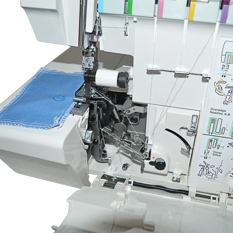 Imagem -06 - Máquina de Costura em Ziguezague Stretch Linha Hemming Máquina de Overlock com Manual em Inglês 220v 857 1pc