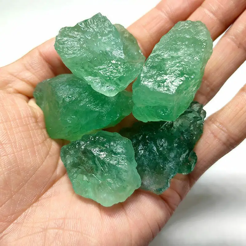 

Natural Green fluorite Crystal Stone Healing Quartz Ore Mineral Energy Stone Fluorite Ornaments Rock Mineral Specimen DIY gift