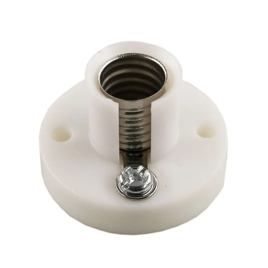 White E10 Screw Holder DIY Teaching Experiment Flat Lamp Bases Student Physics Electric Beads Electrical Testing Parts