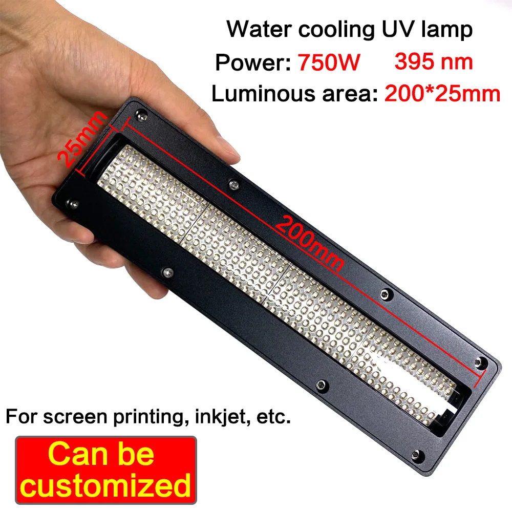 UVLED Curing Lamp For Konica 1024 /Ricoh G5 G6 Print Head Screen Printing Business Card Ink Fast Drying UVLED Water-Cooled Light