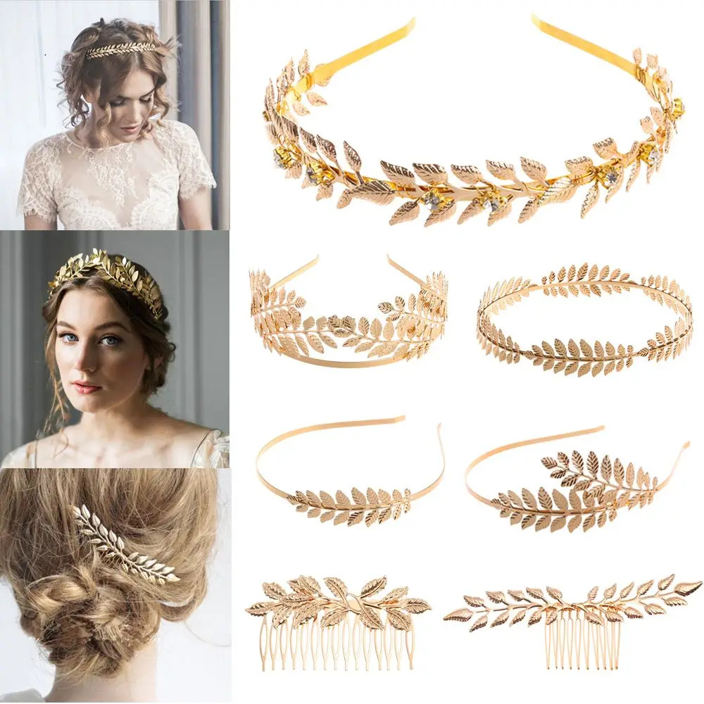 

Tiara Hair Combs Headwear Wedding Hair Crown Leaves Hair Bands Hair Hoop Bride Headbands