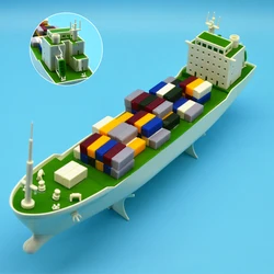 DIY Toys Dongfang Container Ship Electric Assembly Model Diorama Gifts Collection Students Competition Works 300*60*100mm 1set