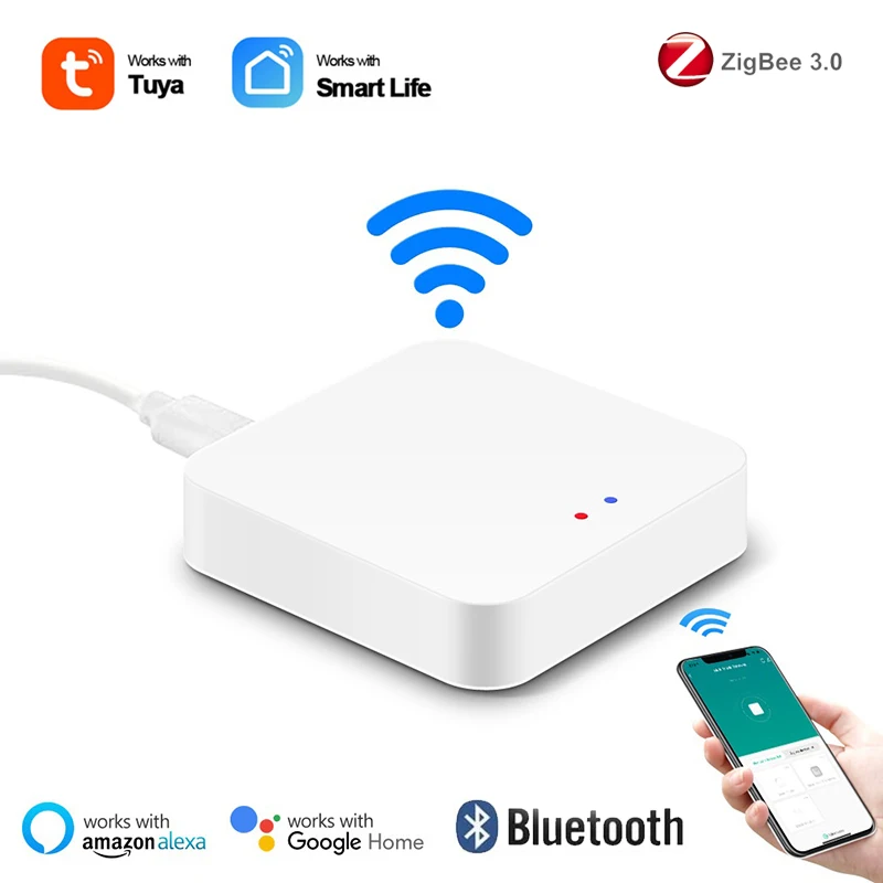 

Шлюз Tuya ZigBee 3,0, совместимый с Bluetooth, для умного дома