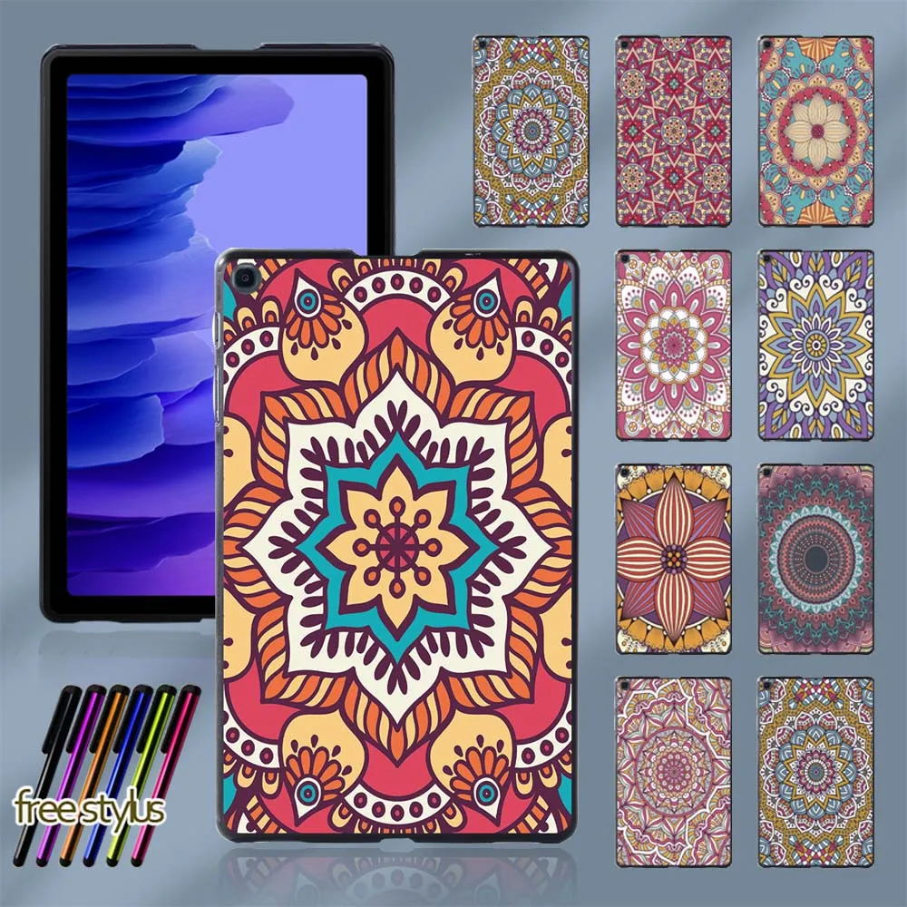 

Tablet Case For Samsung Galaxy Tab A7 10.4 Inch T500 T505 Mandala Fashion Pattern Durable Slim Protective Shell + Free Stylus