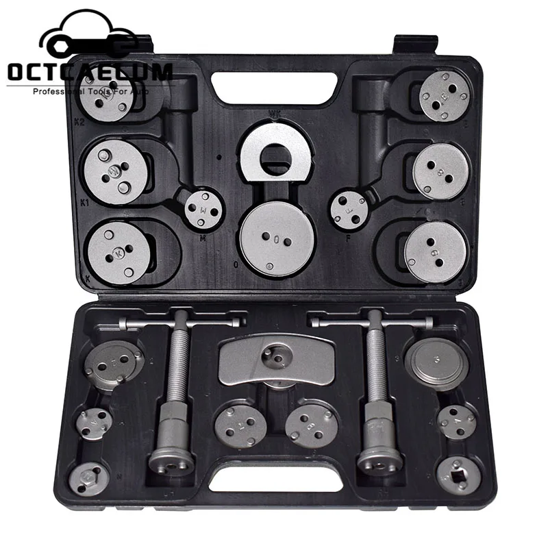 22PCS Universal Disc Brake Wind Back Pad Piston Caliper Exchange Tool Brake Caliper Rewind Back Replace Kit For Ford VW Toyota