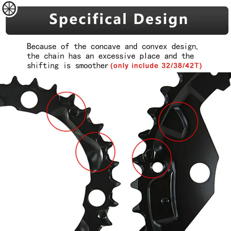 104/64BCD mtb Chainring 24/26/32/38/42T Double/Triple Chainwheel 3*10S/2*10S for Shimano crankset Mountain Bike parts