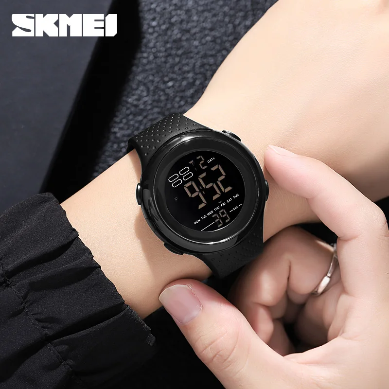 SKMEI Electronic Watch 2Time LED Display Countdown Men\'s Watches 50M Swimming Waterproof Chrono Digital Clock Relogio Masculino