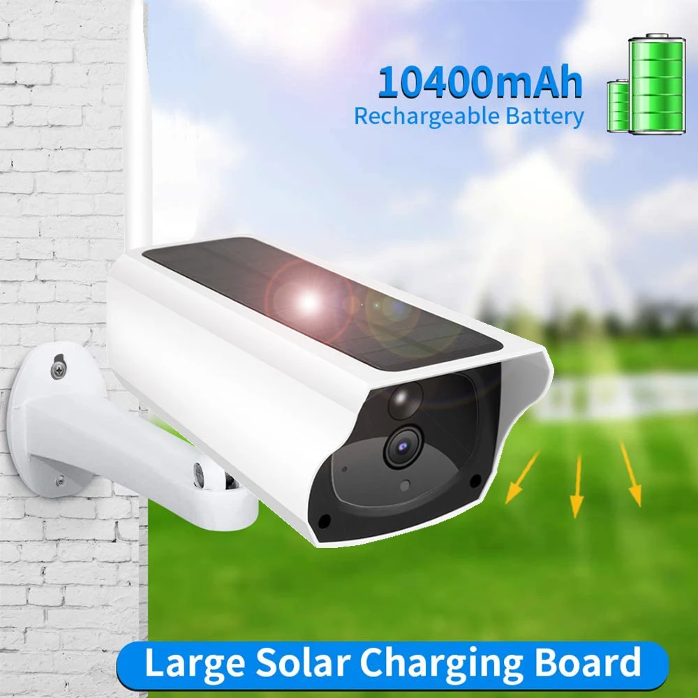 Tuya Smart Life Solar Battery Powered Camera 1080P Wireless Security Camera Video Surveillance Rechargeable Battery Camera PIR