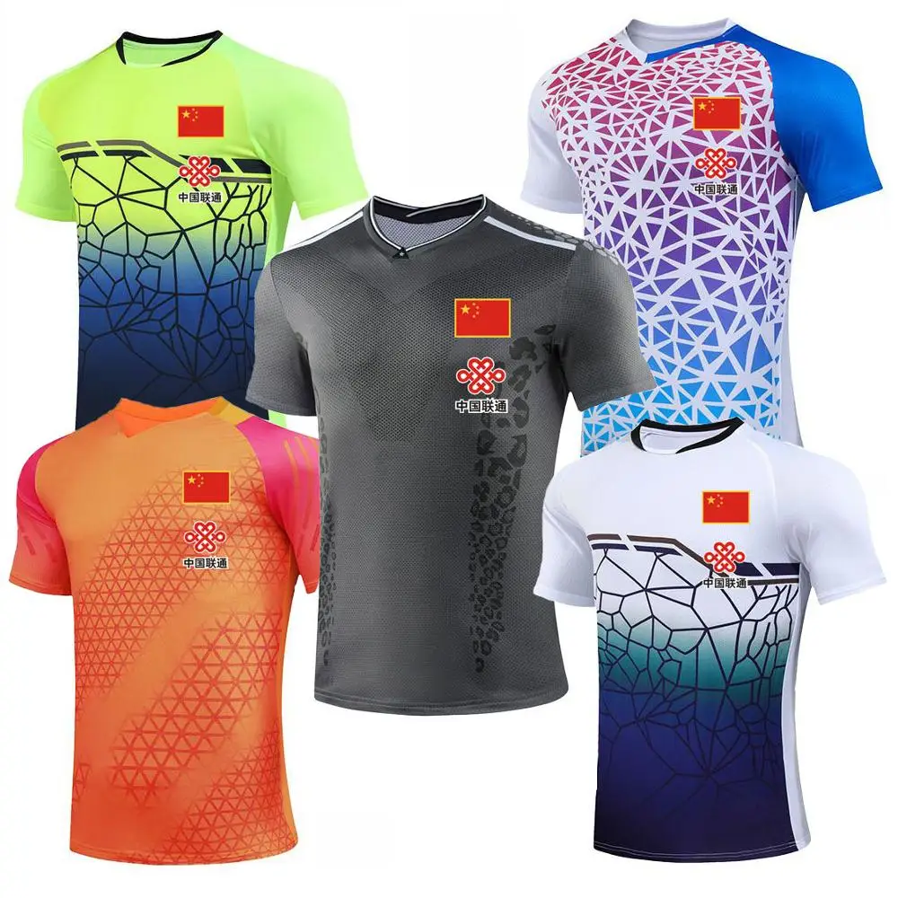 2021 CHINA Flag Badminton shirts For Men Women , Girl Tennis T-Shirts , Female Table Tennis Jerseys Kit , Male Ping Pong Kits конвертер espada display port 20 pin male to dvi i 29 pin female 0 2м eportm dvif20