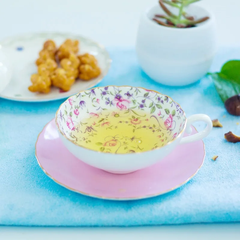 

Bone china coffee cup tea cup simple afternoon tea cup bone china coffee cup Japanese original single suit lace cup plate