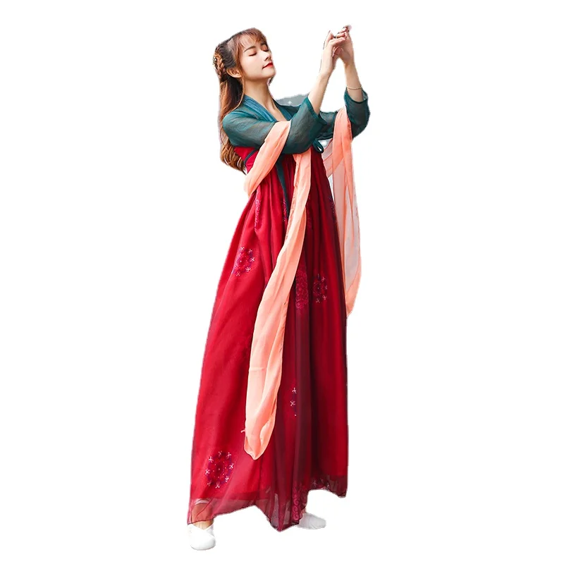 Hanfu vestido de fadas princesas, roupas vermelhas chinesas tradicionais para cosplay de halloween