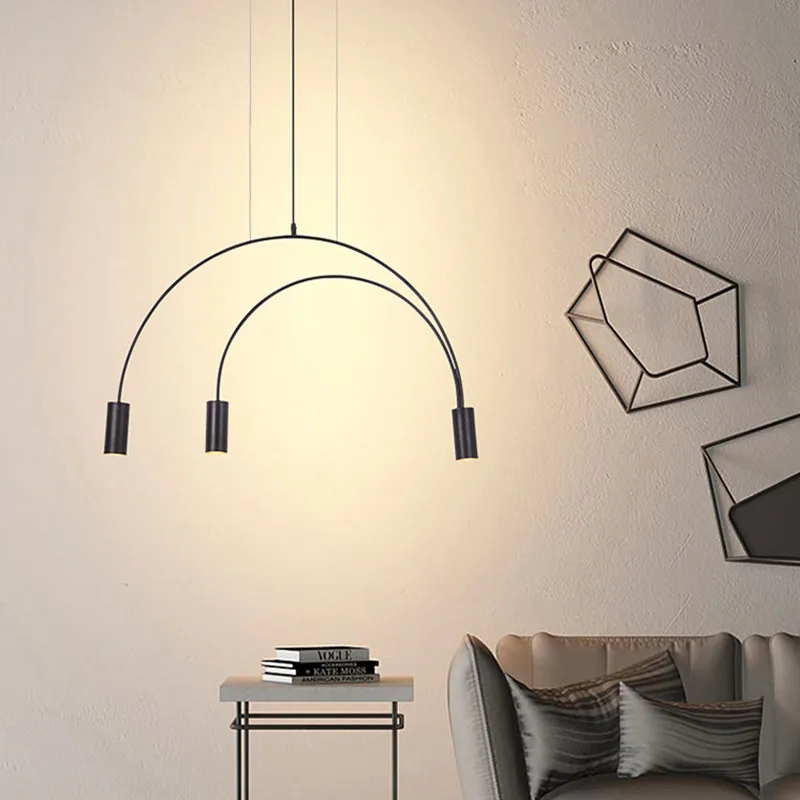 Postmodern Art Lines geometric pendant light Designer Home Volta Estiluz pendant lamp Fixtures Dining Room Studio llinear light