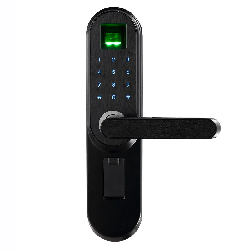 LACHCO Biometric Electronic Door Lock , Code, Key Touch Screen Digital Password Fingerprin Smart door Lock keyless entry L19013F