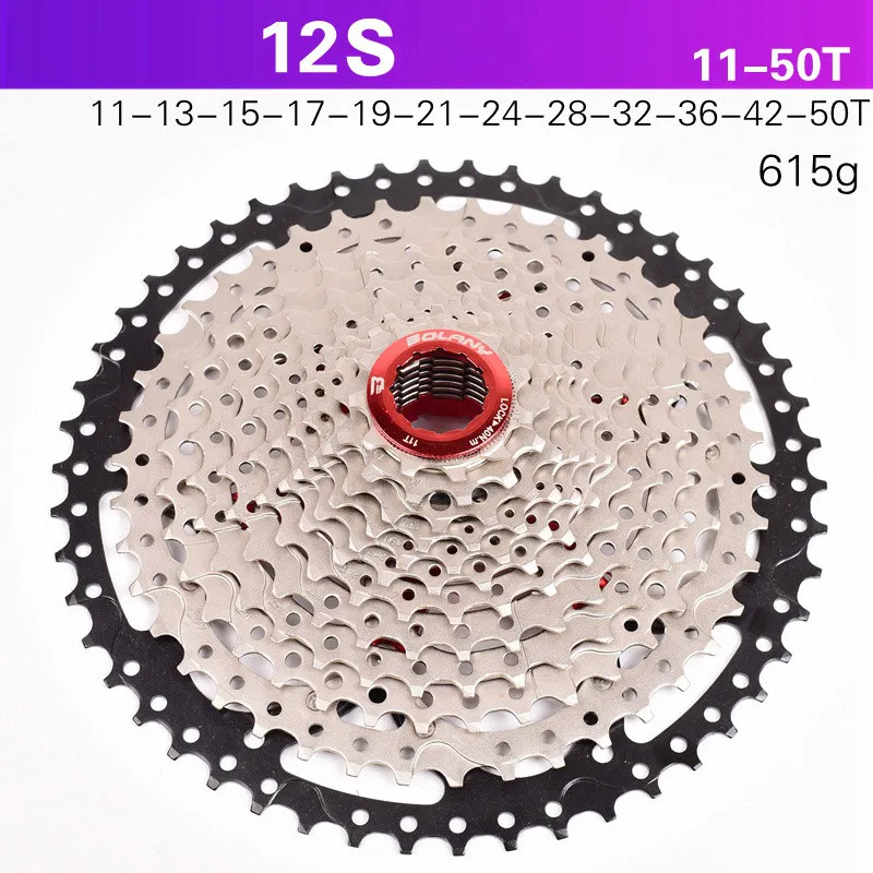 

Bicycle Freewheel 12S Speed Cassette 11-50T Wide Ratio Mountain Bike MTB Bicycle Cassette Flywheel Sprocket for M7000 M8000