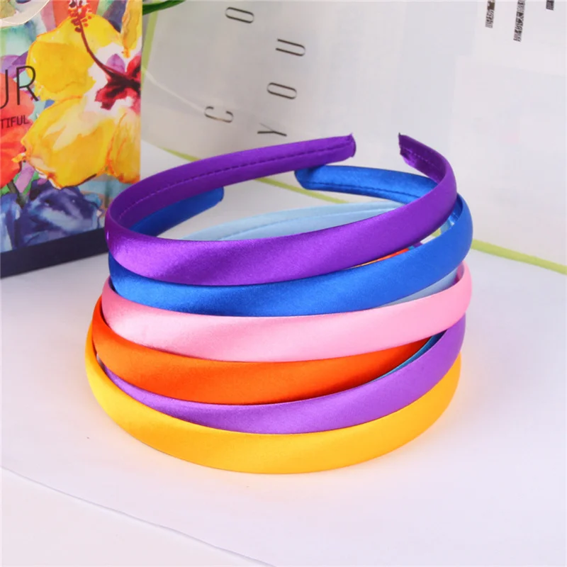 Candygirl 33PCS 15/20mm Satin Covered Hairbands For Women Girls Kids Elastic Hair Bands DIY Headband Hair Hoop Hair Accessories