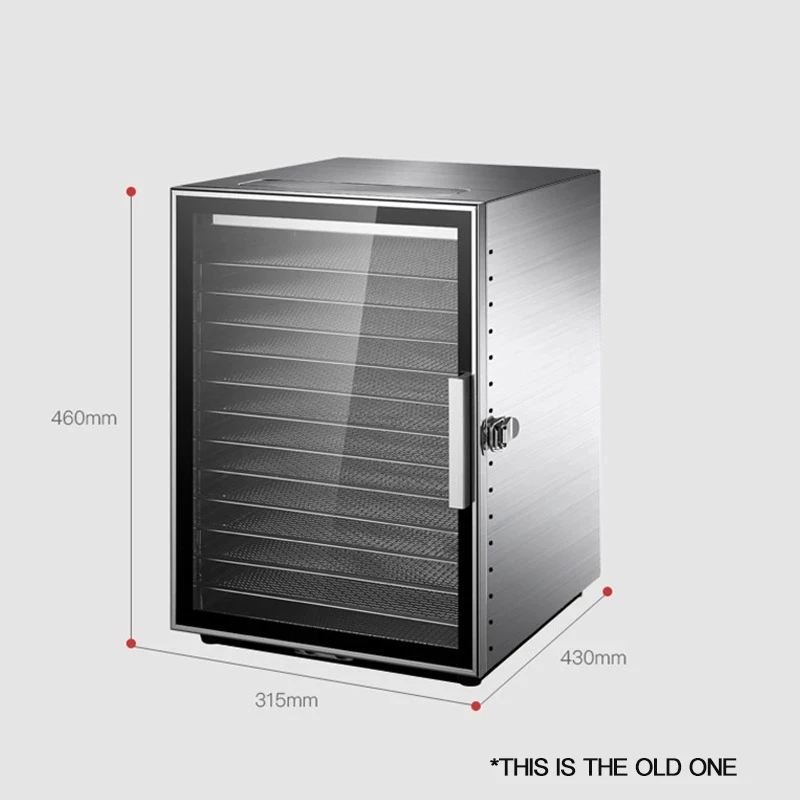 12 лотков, дегидратор для пищевых продуктов ST-06, машина для сушки закусок из нержавеющей стали, овощей, фруктов, сушилка для мяса, коммерческая бытовая 220 В