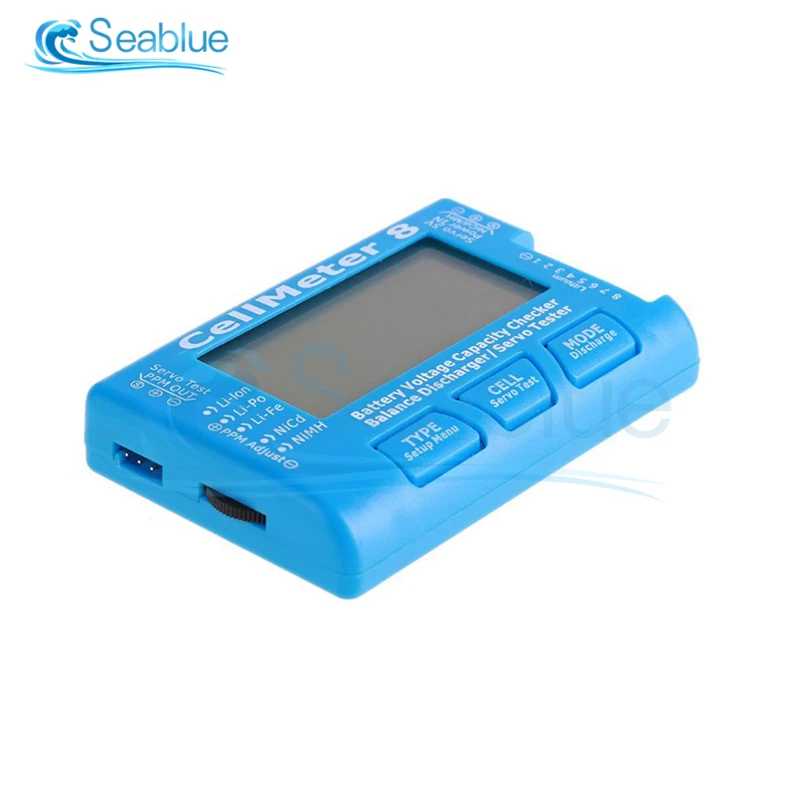 RC CellMeter8 LCD Digital Battery Capacity Checker CellMeter 2-8S 4-8S Servo LiPo Li-lon NiMH Battery Tester RC CellMeter7