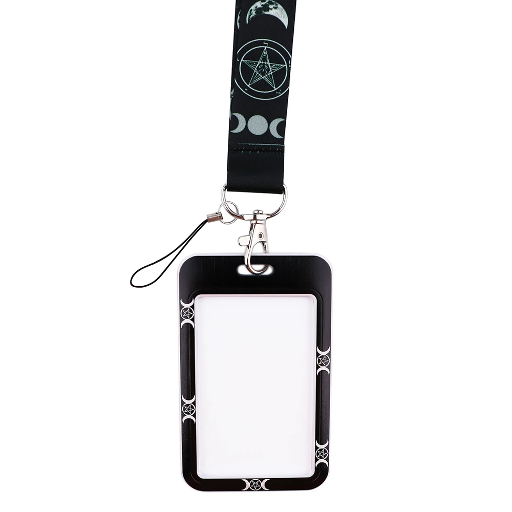 DZ1717 الثلاثي القمر آلهة ويكا الخماسي تميمة سحرية المفاتيح الشريط اسهم للمفاتيح بطاقة الهوية الأشرطة معلقة شارة حامل #5