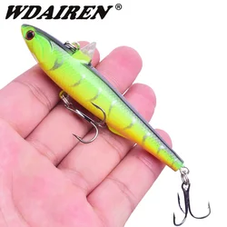 1Pcs Fishing Lure 90mm 14.5g Sinking Super VIB Lures Isca Fins Hard Baits 6# Treble Hooks Crankbait Leurre Wobbler