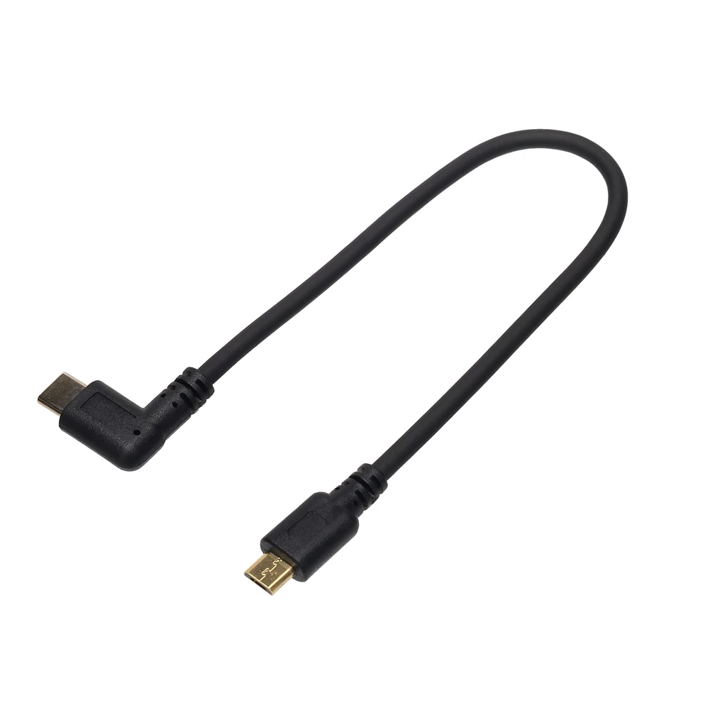 Micro Mini USB Cable 5Pin Male To Male USB 3.1 Type C Elbow To Mini Micro USB 2.0 OTG Data Adapter Converter Charging Cable 25cm