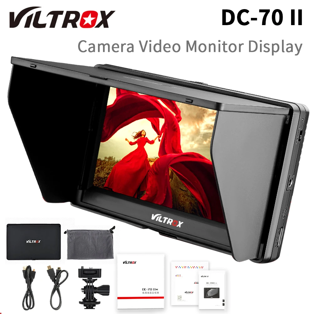 Viltrox DC-70 Ii 7 "Dslr Camera Veld Monitor 4K Av-ingang Ips Hd 1024X600 Lcd Display video Assist Voor Sony Nikon Canon