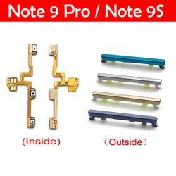 Nieuwe Power Volume Side Key Button Flex Kabel Lint Voor Xiaomi Redmi Note 9S 9 Pro Vervangende Onderdelen