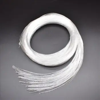 PMMA Plástico Fibra Óptica Cabo, LED Estrela Luz de Teto, End Glow, 1mm x 2 m, 50-500Pcs