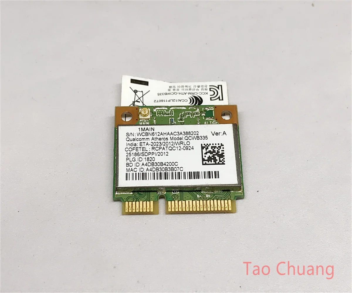 FOR Acer Aspire e1-532-2635 V5-122P Qualcomm Atheros QCWB335  AR9565-2.4GHz Wi Fi+BT 4.0 Bluetooth Wireless Network Card