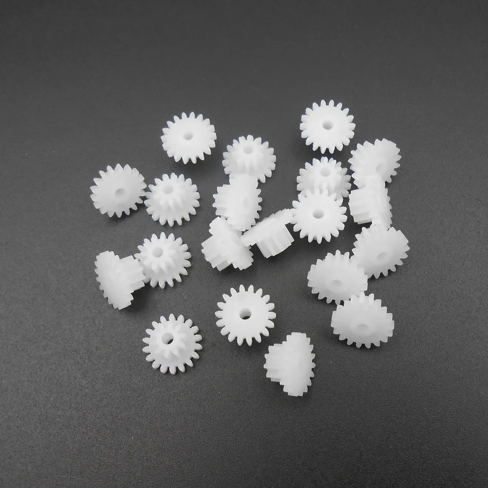 20PCS 0.5 Modulus 0.5M Double Gear Reduction Bilayer Gears 18 Teeth + 10 Teeth Aperture 1.95mm 2A Tight Fitting 18T + 10T *FD929