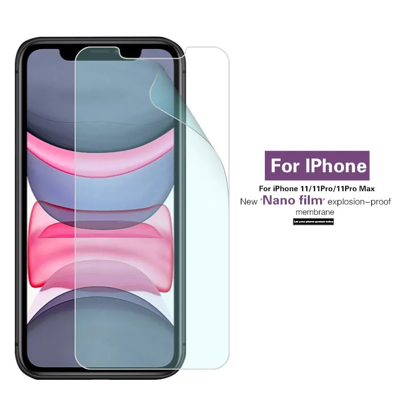 

Clear Screen Protector Display Soft Nano Film For iphone 11/11 Pro/ 11 Pro Max Anti Explosion HD Protective Film (Not Glass)