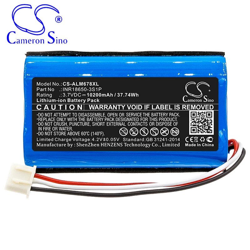 CameronSino بطارية ل لانسنغ أومني سترة iMW678 iMW678-BLK iMW678-BLU يناسب لانسنغ INR18650-3S1P رئيس البطارية
