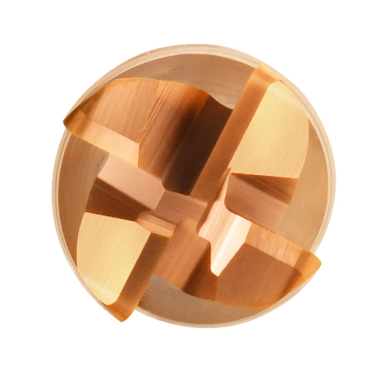 XUHAN Eckradius-Schaftfräser CNC R-Rundkantenfräser aus Wolframkarbid für Stahl und Metall, 3-4 Schneiden, R0.5 R1 Oberflächenbearbeitung – Detail 5