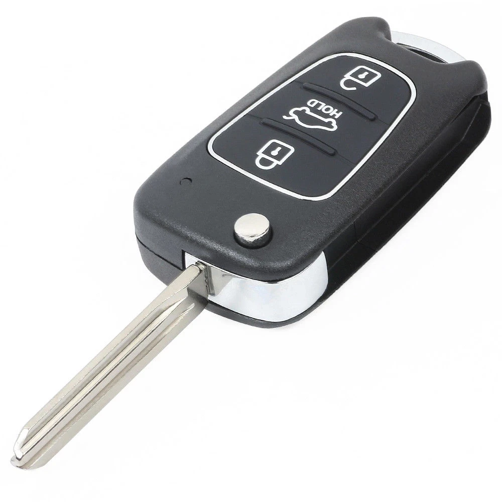 Keyecu OKA-186T, CE0678,,, 3 3 pulsante 433MHz ID46 Chip aggiornato Flip Remote Key Fob per Hyundai Elantra