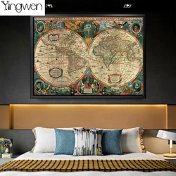 5D fai da te pittura diamante di grandi dimensioni mappa del mondo Vintage arte 3D strass ricamo perline punto croce mosaico immagine decorazioni per la casa