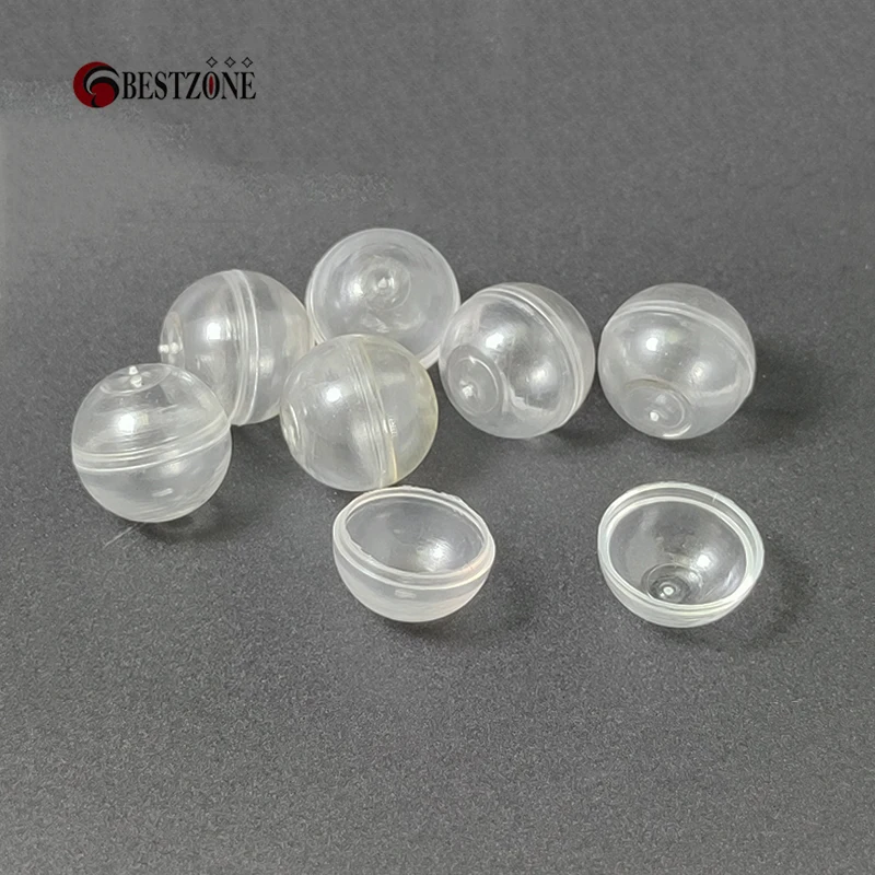 200Pcs/Lot 1.1Inch 28MM Diameter Full Transparent Toy Capsules Plastic PS Eggshell Empty Container Beautiful Balls Gift