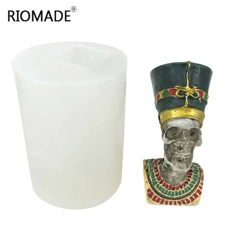 Egyptian Pharaoh Silicone Mold Egyptian Style Fondant Cake Decorating Tools Festival Decoration Baking Mould For Candle Plaster