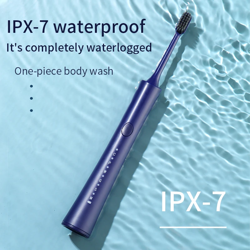 LUCCICA ที่มีประสิทธิภาพ Ultra Sonic Sonic แปรงสีฟันไฟฟ้า USB ชาร์จผู้ใหญ่กันน้ำล้างทำความสะอาดได้อิเล็กทรอนิกส์ Whitening